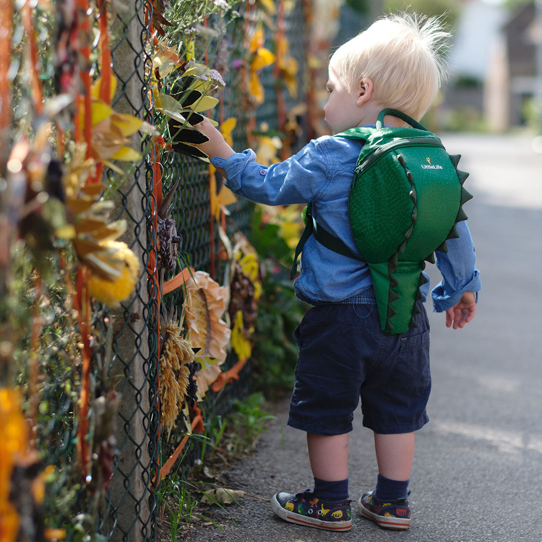 Crocodile Toddler Backpack with Rein (Salty)