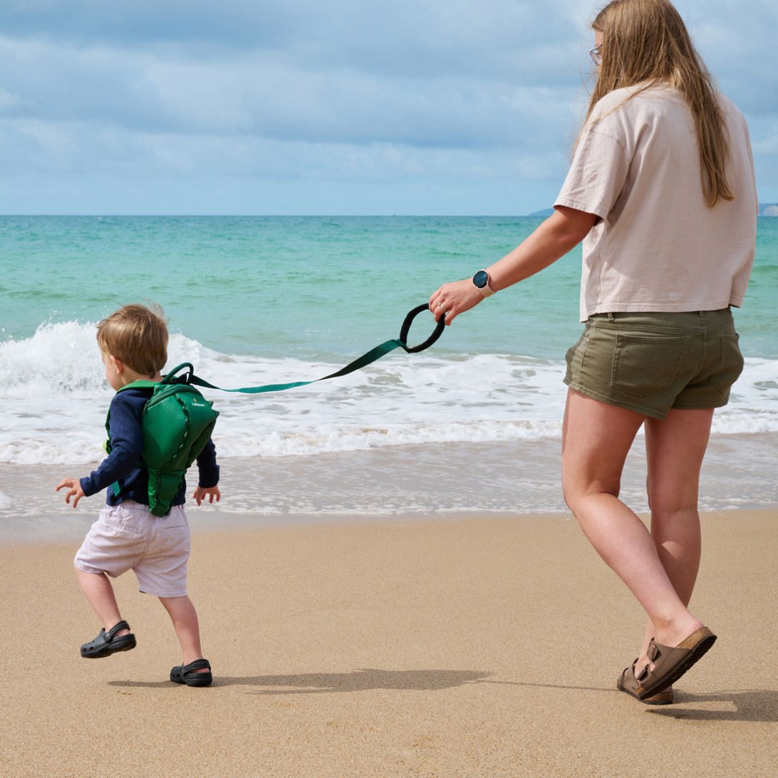 Crocodile Toddler Backpack with Rein (Salty)